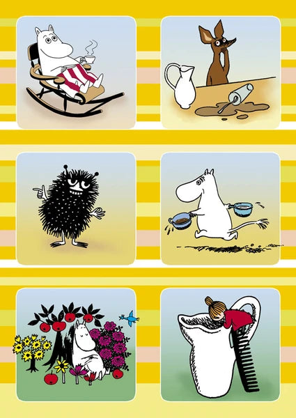 Moomin/ムーミン ポストカード シール イエロー – ニコノマニマニ雑貨