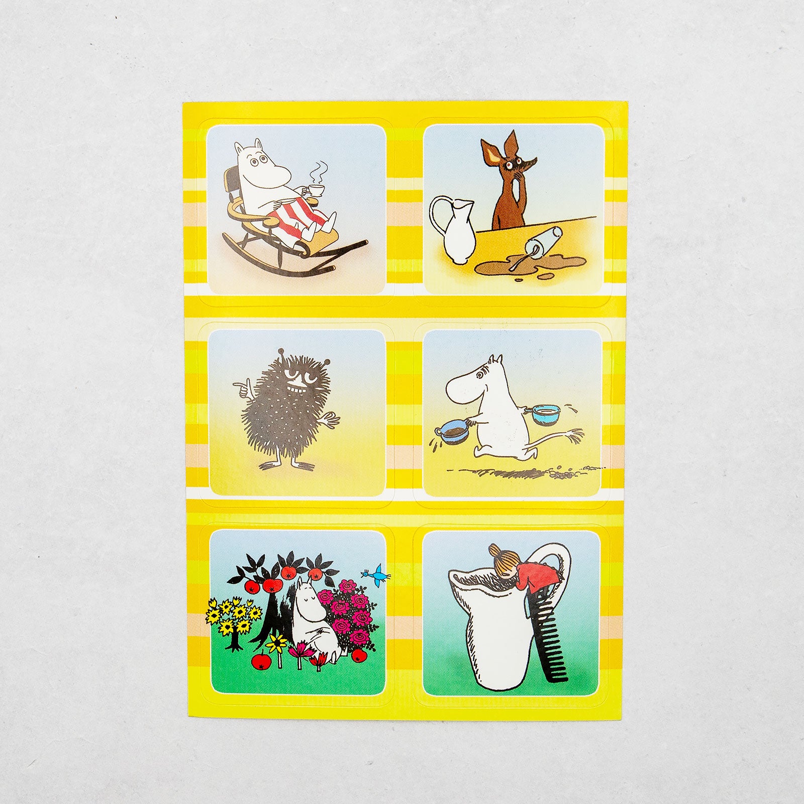 Moomin/ムーミン ポストカード シール イエロー – ニコノマニマニ雑貨