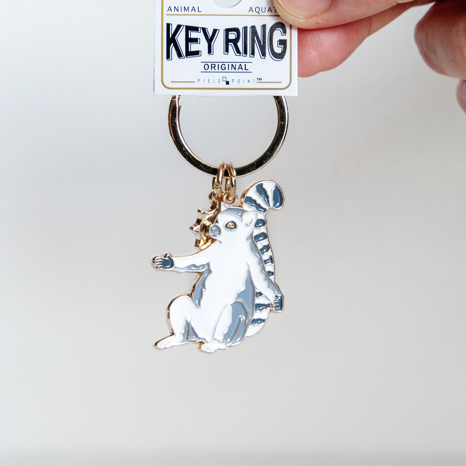 キーホルダー アニマルキーリング ワオキツネザル – ニコノマニマニ