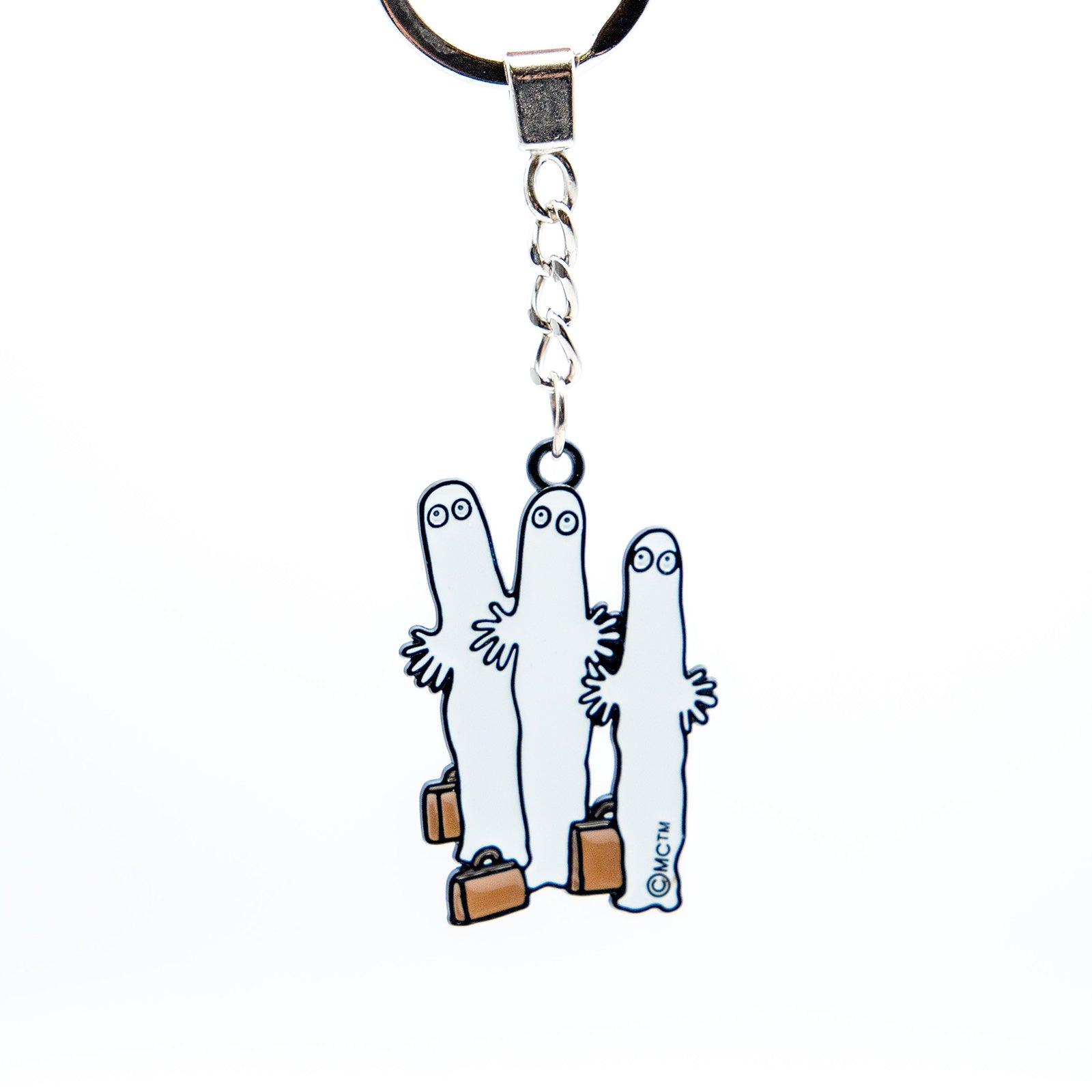 MOOMIN ニョロニョロ レザーキーホルダー　タグ布袋付き Moomin/ムーミン ビッグキャラクター キーリング ニョロニョロ バッグ