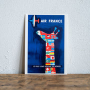 Raymond Savignac/レイモン・サヴィニャック　ポストカード (Air France 1956年)