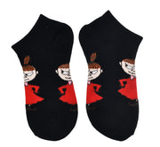 Moomin/ムーミン 　レディース クラシック アンクルソックス リトルミィ ブラック レッド