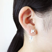 gargle/ガーグル　ぶらぶらアニマル ネコ ピアス (白ネコ)