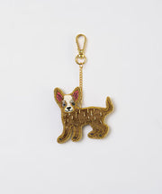 COTTAGE/コテージ　ザリ刺繍 キーホルダー チワワ