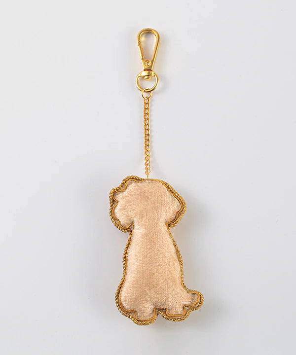 COTTAGE/コテージ　ザリ刺繍 キーホルダー トイプードル