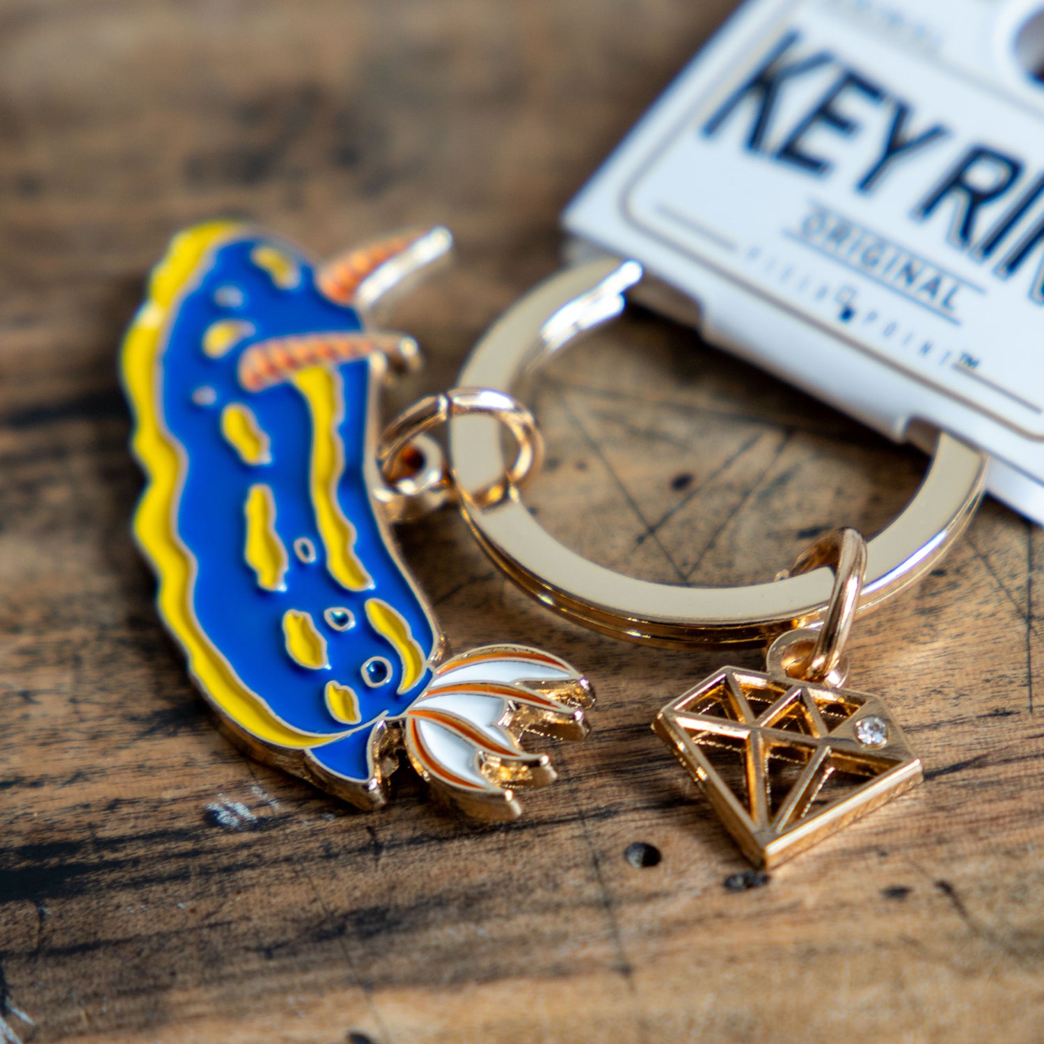 キーホルダー アクアチックキーリング ウミウシ – ニコノマニマニ雑貨