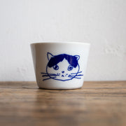 瀬戸焼　かおねこ そばちょこ