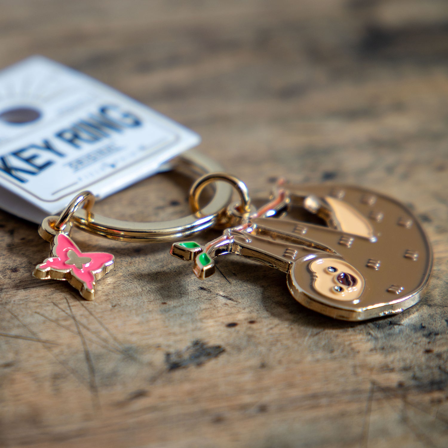 キーホルダー アニマルキーリング ナマケモノ – ニコノマニマニ雑貨店