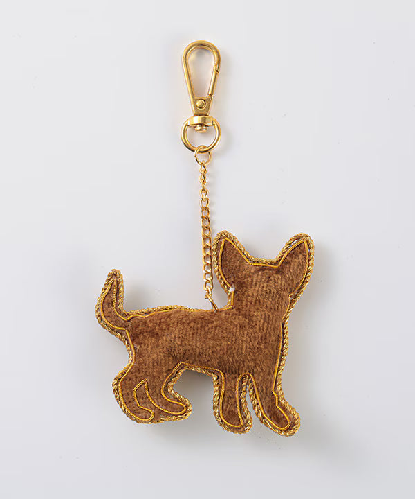 COTTAGE/コテージ　ザリ刺繍 キーホルダー チワワ