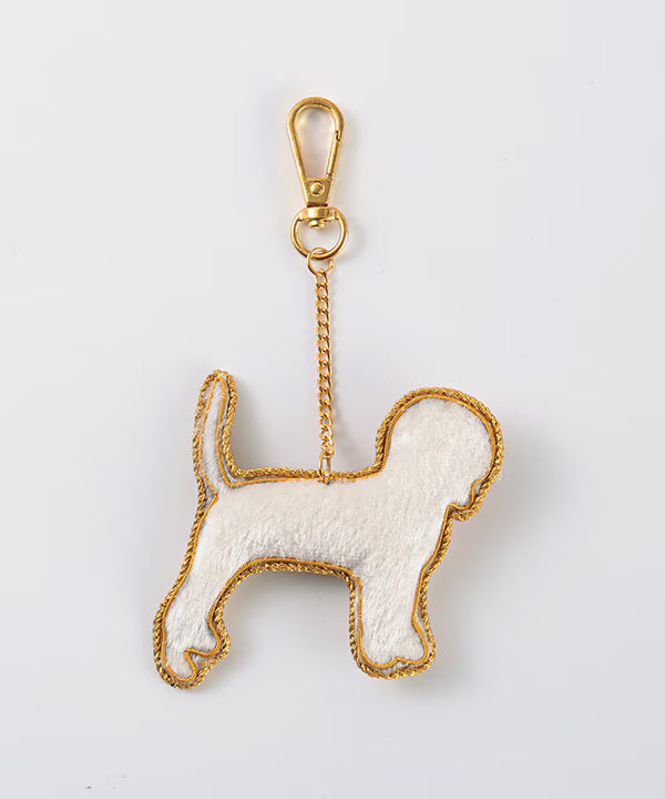 COTTAGE/コテージ　ザリ刺繍 キーホルダー ビーグル