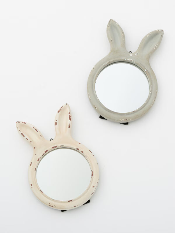 COTTAGE/コテージ　うさぎ スタンド付きミラー（2カラー）