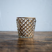 COTTAGE/コテージ　格子柄 ガラスベース キャンドルホルダー