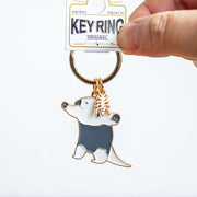 キーホルダー　アニマルキーリング アリクイ