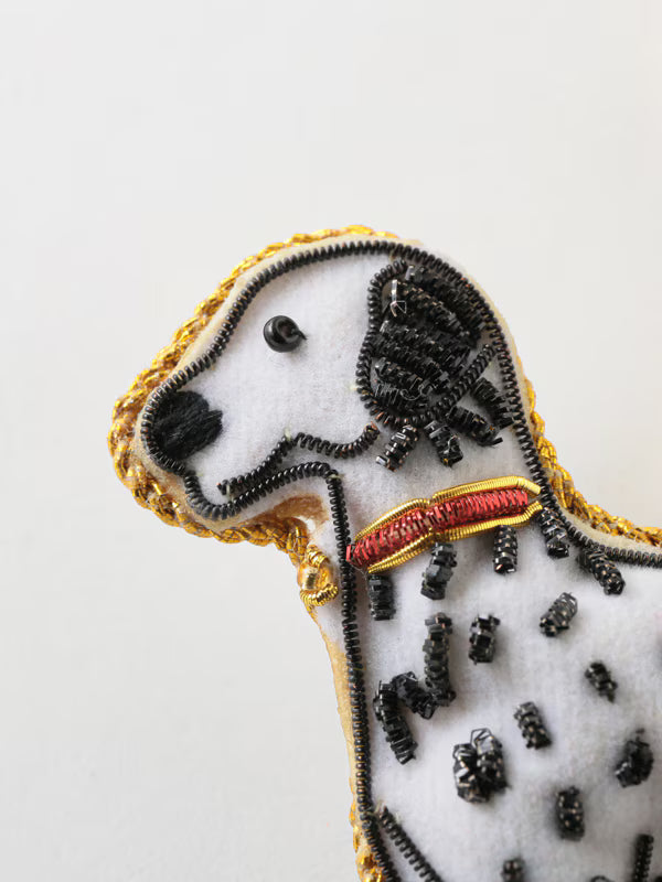 COTTAGE/コテージ　ザリ刺繍 キーホルダー ダルメシアン