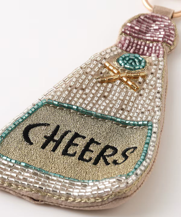 COTTAGE/コテージ　パーティー刺繍 キーポーチ CHEERS