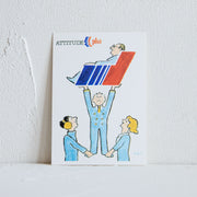 Raymond Savignac/レイモン・サヴィニャック　ポストカード (Air France 1986年)