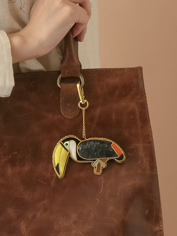 COTTAGE/コテージ　ザリ刺繍 キーホルダー オニオオハシ