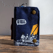 Moomin/ムーミン 　ムーミン 舟に乗る キャンバス ウォレット ネイビー