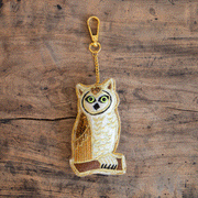 COTTAGE/コテージ　ザリ刺繍 キーホルダー フクロウ