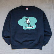 ニコノマニマニ　ビッグシルエット クルーネックスウェット  ‘SKATE GIRL’
