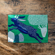 moritaMiW/モリタミウ　ランチョンマット 森を跳ぶツノウサギ