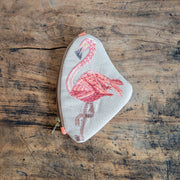 COTTAGE/コテージ　刺繍 ポーチ フラミンゴ