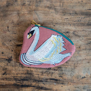 COTTAGE/コテージ　刺繍 ポーチ ハクチョウ