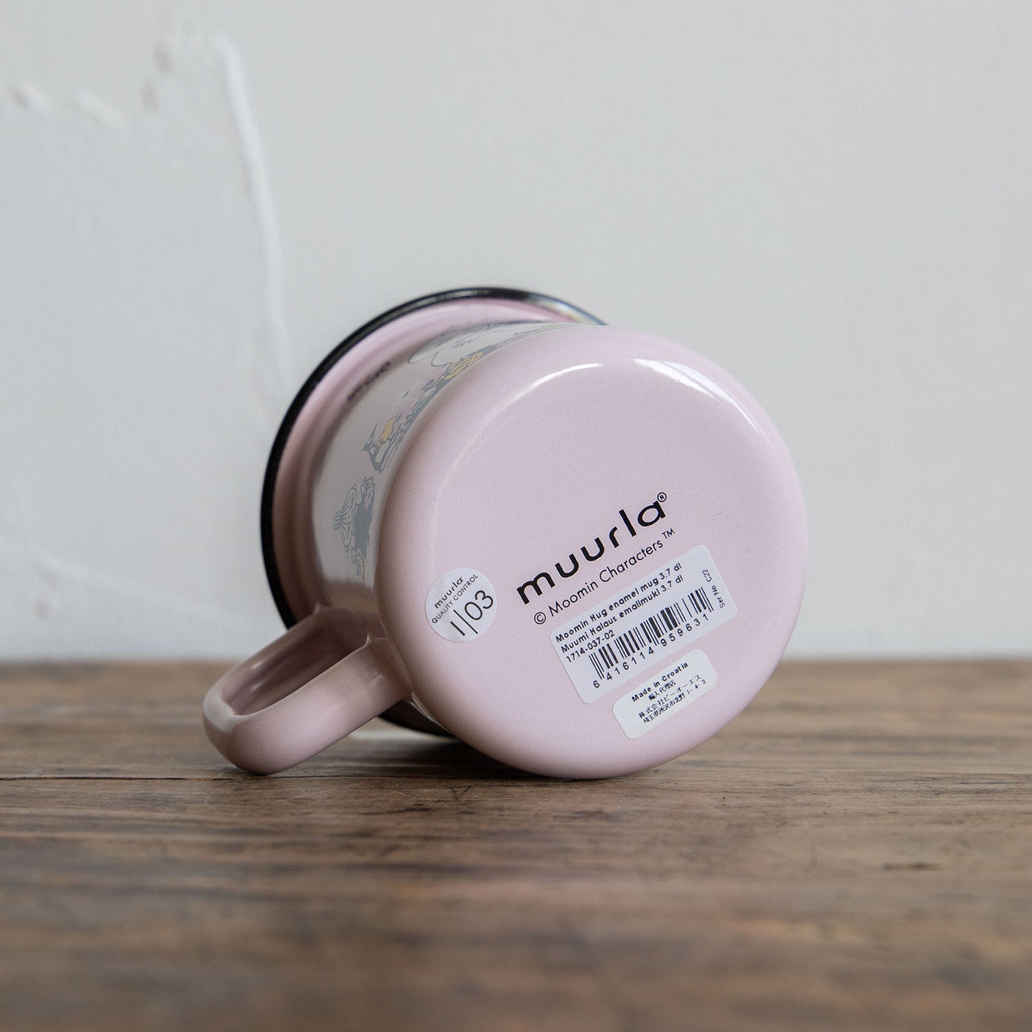 Muurla/ムールラ ムーミン ホーロー マグ ハグ ピンク