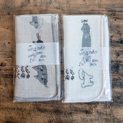 トラネコボンボン　リネンガーゼ 手ぬぐい