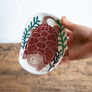 moritaMiW/モリタミウ　小皿 亀「水底の草原の亀」