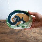 moritaMiW/モリタミウ　小皿 猿「茂林の枝の猿」