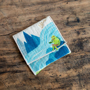 moritaMiW/モリタミウ　ポーチハンカチ 河辺の岩のカッパ