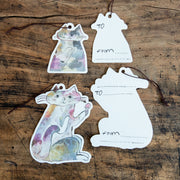 トラネコボンボン　猫ちゃんタグ 大小各2枚 (B)