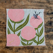 moritaMiW/モリタミウ　ガーゼハンカチ 花とカマキリ