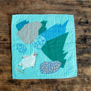 moritaMiW/モリタミウ　ガーゼパイルハンカチ シロクマ『氷原シロクマ』