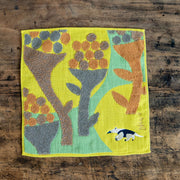 moritaMiW/モリタミウ　ガーゼパイルハンカチ アリクイと踊る花