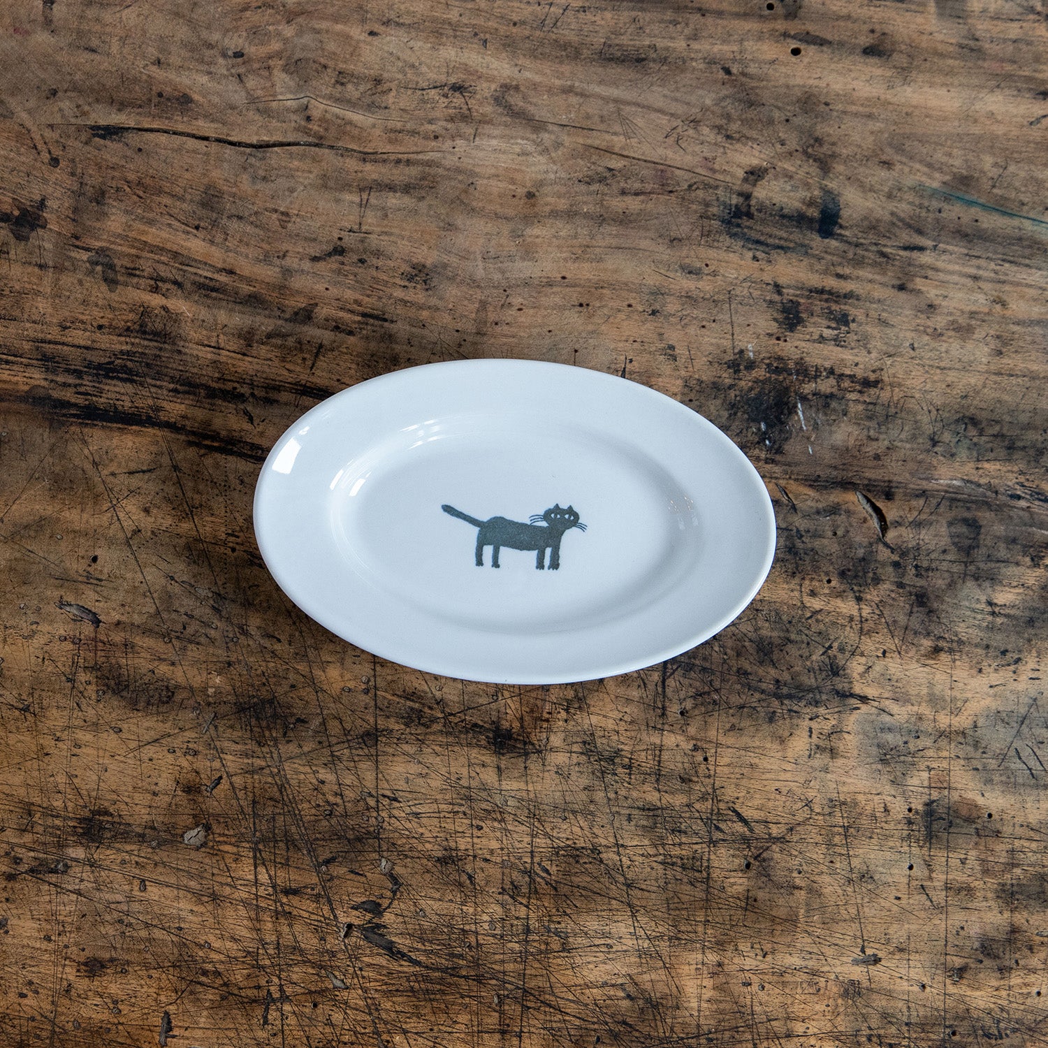 トラネコボンボン　猫の楕円皿 (小)