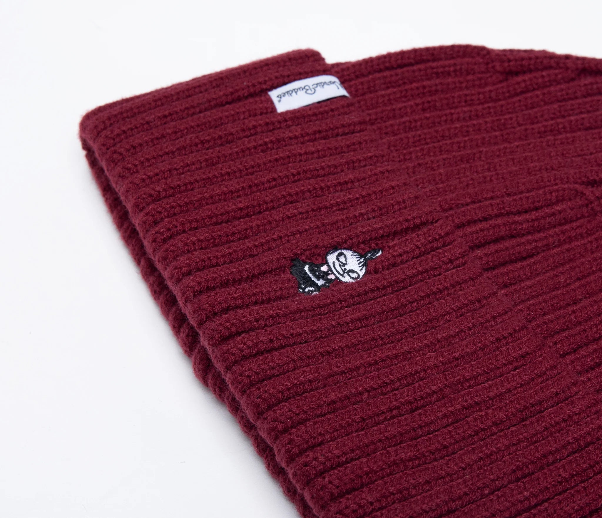 Moomin/ムーミン 　ウィンター 刺繍 ビーニー  ニット帽 リトルミィ ワインレッド