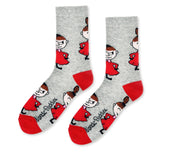 Moomin/ムーミン 　レディース クラシック ソックス リトルミイ レッド・グレー