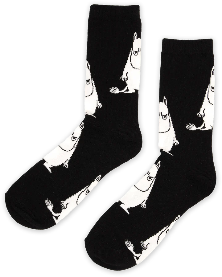 Moomin/ムーミン 　メンズ クラシック ソックス アングリームーミン ブラック