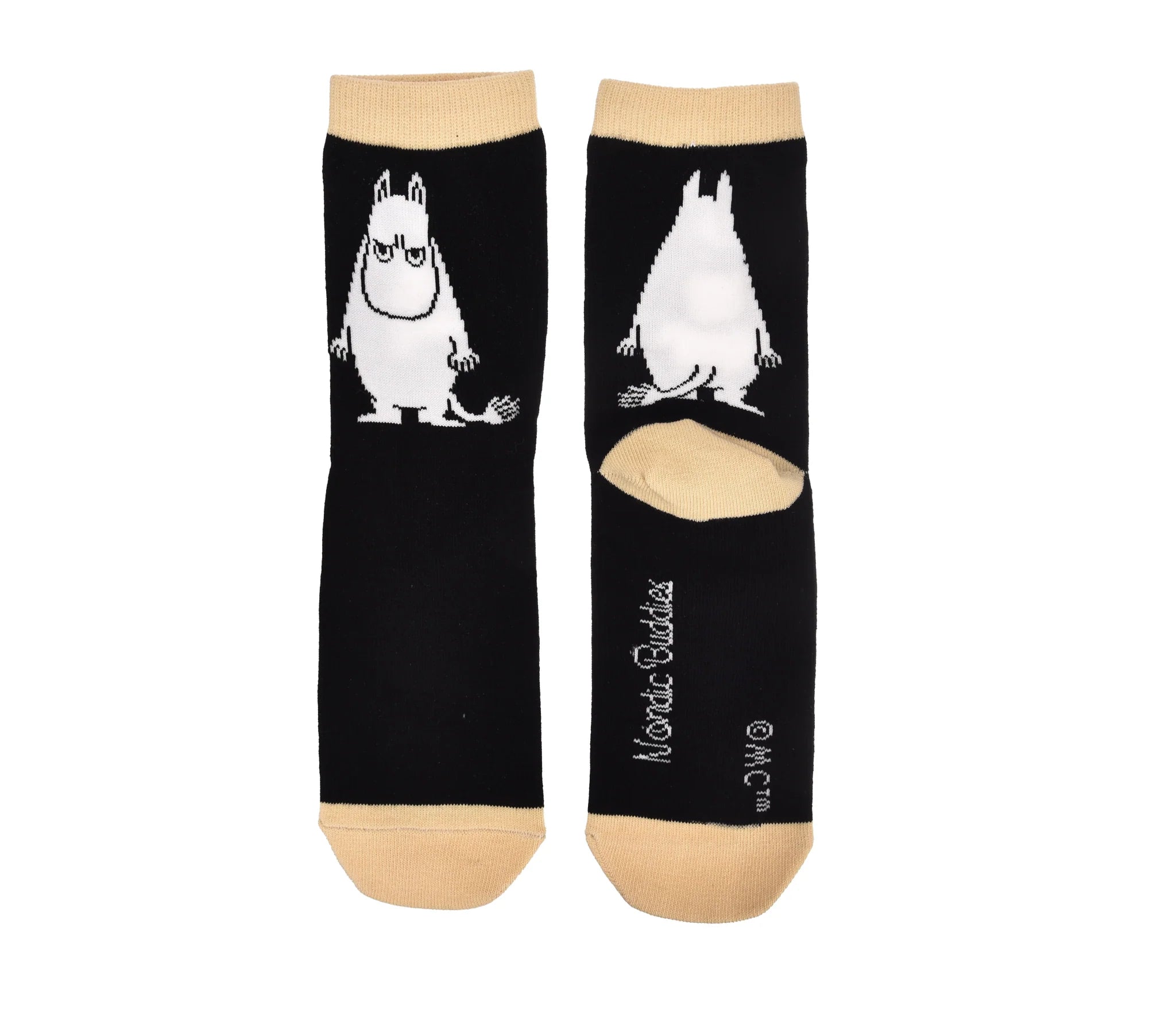 Moomin/ムーミン 　レディース クラシック ソックス アングリームーミン ブラック・ベージュ
