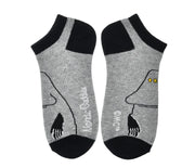 Moomin/ムーミン 　メンズ クラシック アンクルソックス モラン グレー・ブラック