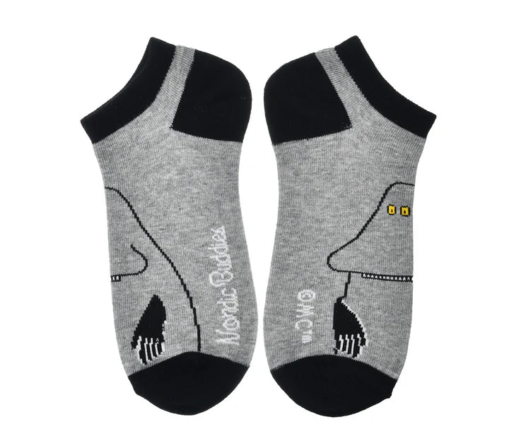 Moomin/ムーミン 　メンズ クラシック アンクルソックス モラン グレー・ブラック