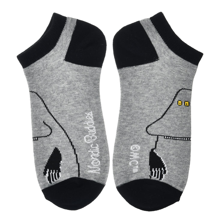 Moomin/ムーミン 　メンズ クラシック アンクルソックス モラン グレー・ブラック