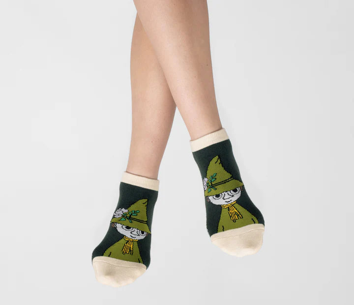 Moomin/ムーミン 　レディース クラシック アンクルソックス スナフキン グリーン・ベージュ