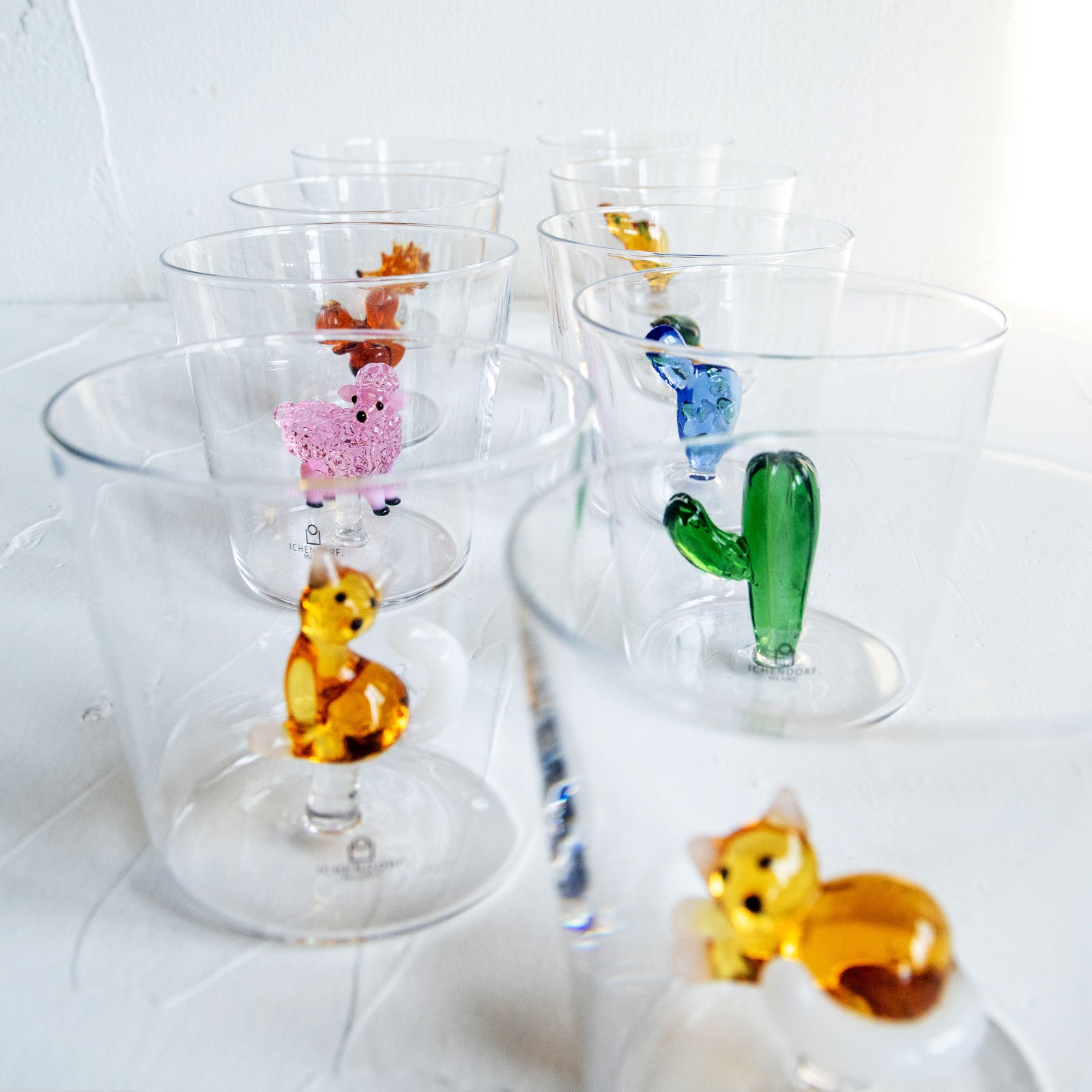 ICHENDORF MILANO/イッケンドルフミラノ　タンブラーグラス アンバーキャット ホワイトテール