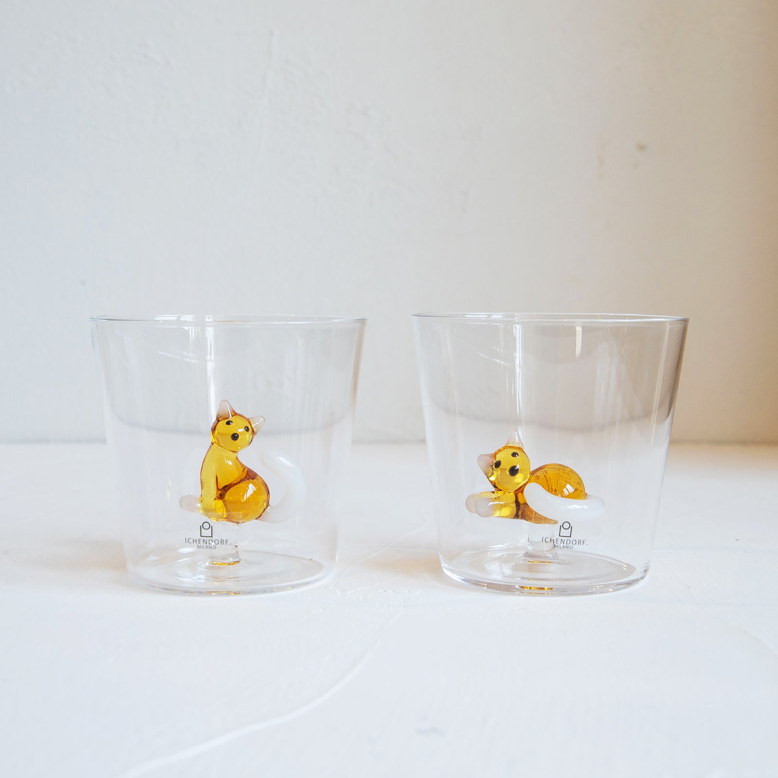 ICHENDORF MILANO/イッケンドルフミラノ　タンブラーグラス アンバーキャット ホワイトテール