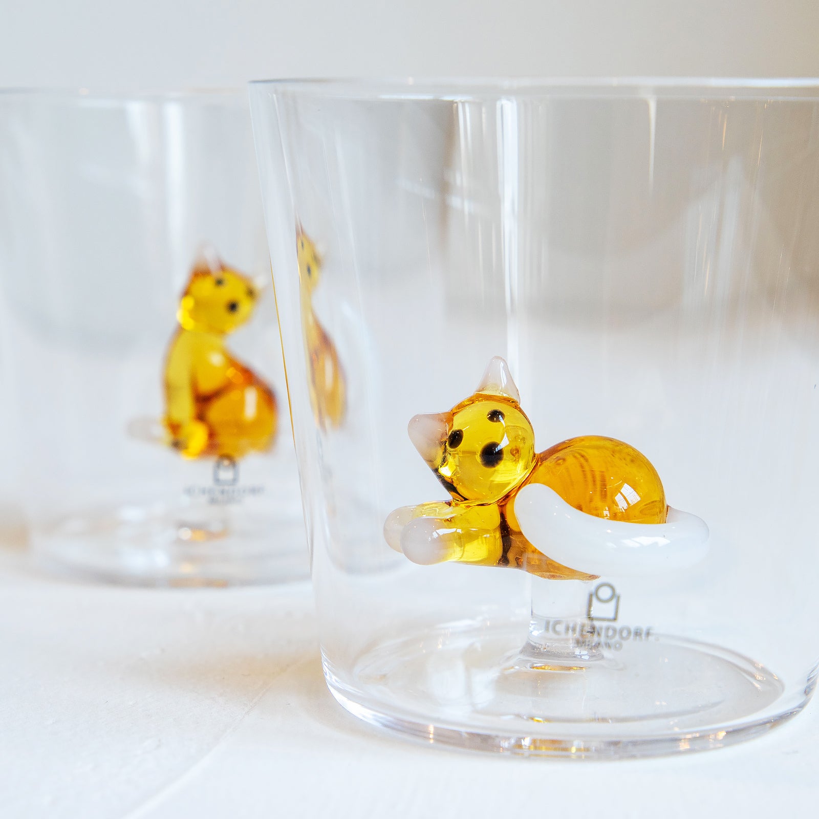 ICHENDORF MILANO/イッケンドルフミラノ　タンブラーグラス アンバーキャット ホワイトテール