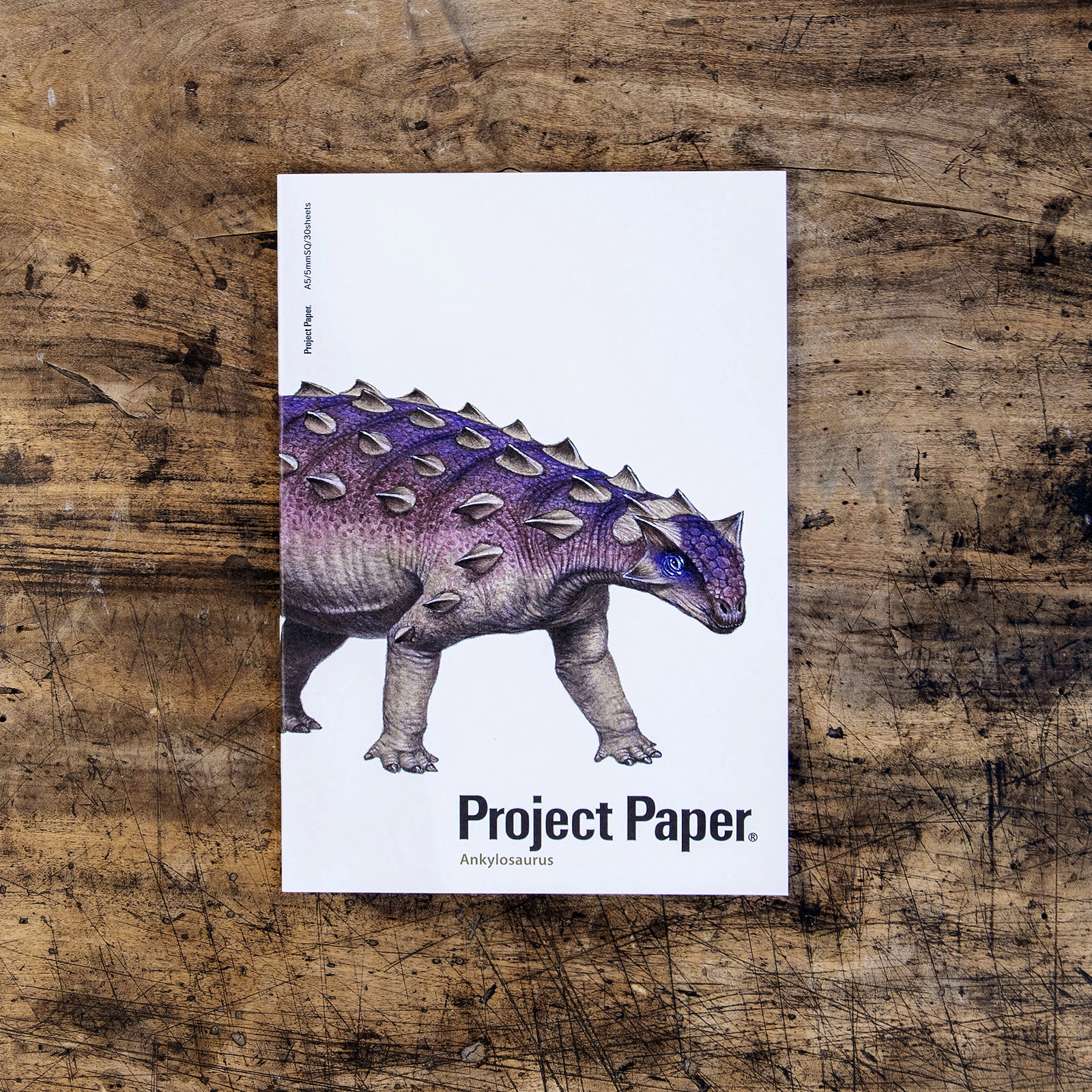 オキナ　ノート ダイナソー 方眼罫 A5 アンキロサウルス