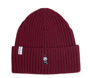 Moomin/ムーミン 　ウィンター 刺繍 ビーニー  ニット帽 リトルミィ ワインレッド